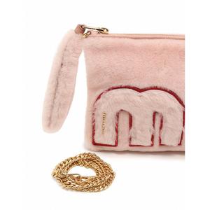 ミュウミュウ miumiu クラッチバッグ ショルダーバッグ ピンク シープ  