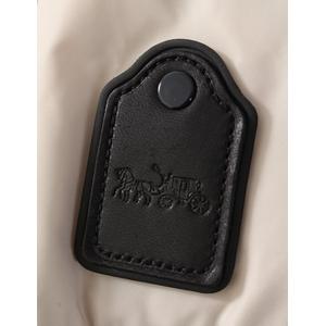コーチ COACH ダウンコート ロングコート ボア ファー アイボリー S 