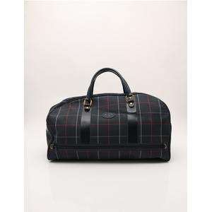 バーバリーズ Burberrys ボストンバッグ チェック柄 ネイビー 紺 赤  