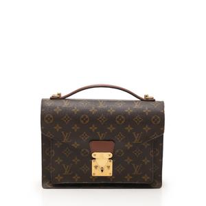 ルイヴィトン LOUIS VUITTON ハンドバッグ モンソー モノグラム 茶