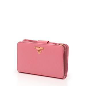 プラダ PRADA 二つ折り財布 ピンク 小物 レザー レディース 114
