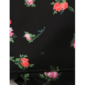 プラダ PRADA バックパック リュック フラワー 花柄 黒 マルチカラー 