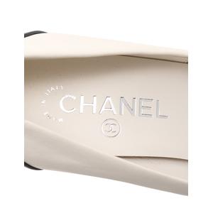 CHANEL パンプス白カメリア36.5