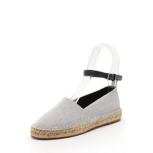 セリーヌ CELINE フラットシューズ エスパドリーユ 白 ネイビー 36