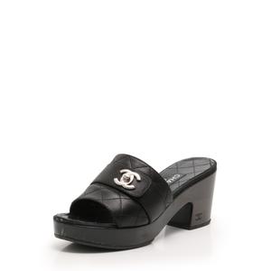 シャネル CHANEL ミュール サンダル ヒール マトラッセ ココ