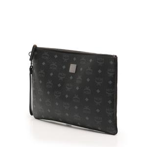 エムシーエム MCM クラッチバッグ 黒 MXZ6SVE17BK001 PVC レザー