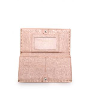 フェンディ FENDI 二つ折り長財布 セレリア メタリックピンク 小物 