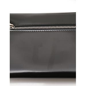 プラダ PRADA クラッチバッグ ロゴマーク 黒 カーフレザー