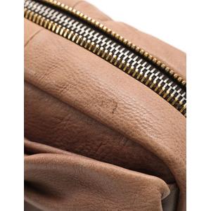 プラダ PRADA クラッチバッグ ダークブラウン ベージュ BP0156 レザー