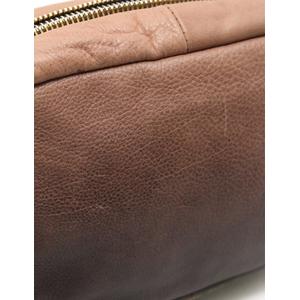 プラダ PRADA クラッチバッグ ダークブラウン ベージュ BP0156 レザー