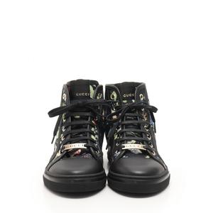 グッチ GUCCI ハイカットスニーカー 黒 緑 マルチカラー 36 シューズ