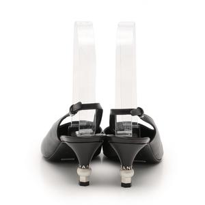 シャネル CHANEL バックストラップパンプス 黒 36.5 C シューズ 23.5cm