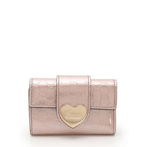 グッチ　マイクログッチシマ6連キーケース　ピンク グッチ GUCCI 6連キーケース マイクログッチシマ ピンク 小物 エナメル
