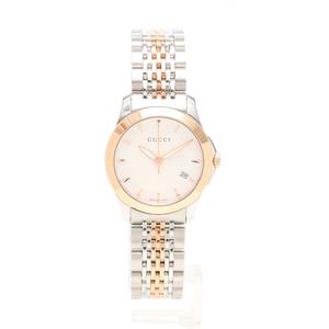 グッチ GUCCI クオーツ Gタイムレス 腕時計 レディース シルバー