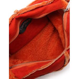 シャネル CHANEL ショルダーバッグ チョコバー ココマーク 赤 オレンジ