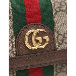 グッチ GUCCI 三つ折り財布 オフィディア ベージュ 茶 緑 赤 小物 PVC 
