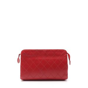 シャネル CHANEL クラッチバッグ ビコローレ ココマーク 赤 レザー 