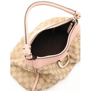 GUCCI グッチ GGキャンバス アビー 190525 ピンクレザー