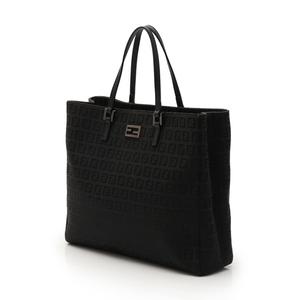 【良品】FENDI トートバッグ　A4 ポーチ付　レザー　ズッキーノ　黒系 フェンディ FENDI トートバッグ ズッキーノ柄 黒 8BH133