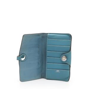 エルメス HERMES 二つ折り長札入れ ドゴンMM ブルージーン 小物 