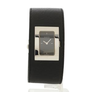 グッチ GUCCI 腕時計 バングルウォッチ クオーツ シルバー 黒 7800L SS 