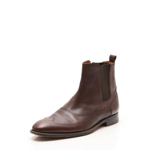 エルメス HERMES サイドゴアブーツ 茶 41 シューズ 26.5cm レザー  