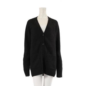 セリーヌ CELINE カーディガン ニット 黒 S トップス 長袖 無地 ヤク