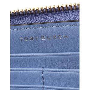 トリーバーチ TORY BURCH ラウンドファスナー長財布 ライトブルー 小物 