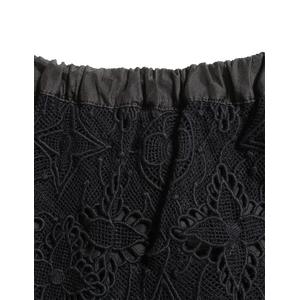ルイヴィトン LOUIS VUITTON スカート 黒 38 ボトムス ミニ丈 フレア 