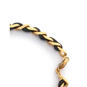 シャネル CHANEL チェーンブレスレット 黒 ゴールド アクセサリー