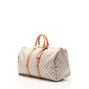 ルイヴィトン LOUIS VUITTON ボストンバッグ キーポル50 アズール 白