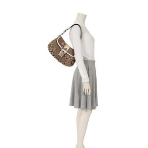 コーチ COACH ワンショルダーバッグ シグネチャー 茶 ゴールド