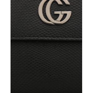 グッチ GUCCI Wホック財布 GGマーモント 黒 小物 レザー 035 2184 2238