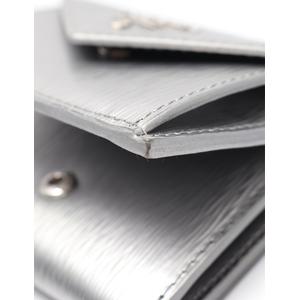 プラダ PRADA 三つ折り財布 コンパクトウォレット シルバー 小物