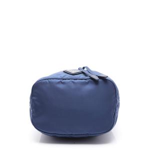 プラダ PRADA 巾着ポーチ ネイビー 小物 ナイロン レザー 1NA369