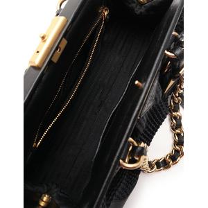 プラダ PRADA チェーンハンドバッグ PAGLIA+CINGHIAL 黒 BR3695 