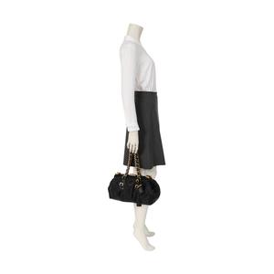 プラダ PRADA チェーンハンドバッグ PAGLIA+CINGHIAL 黒 BR3695 