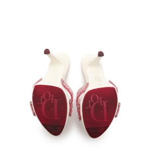 クリスチャンディオール Christian Dior ミュール サンダル ピンク 白