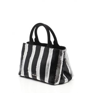 プラダ PRADA ハンドバッグ ポシェット カナパミニ 黒 シルバー 1BA038 