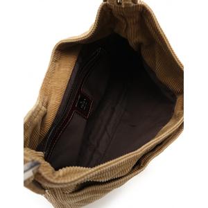 FENDIカーキ コーデュロイ ショルダーバッグ