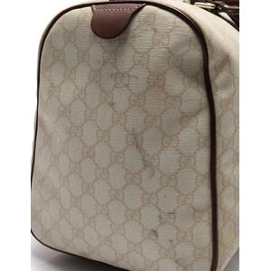 グッチ GUCCI ボストンバッグ GGスプリーム アイボリー ベージュ 茶