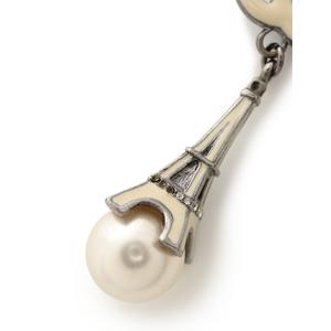 シャネル CHANEL ネックレス ガンメタル ベージュ アイボリー 