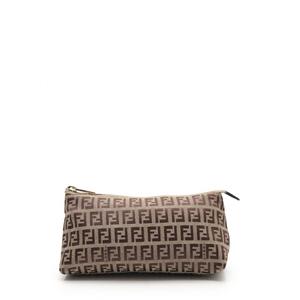 フェンディ FENDI 化粧ポーチ ズッキーノ ベージュ ダーク