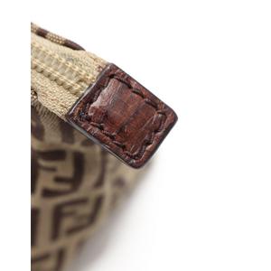 美品 FENDI フェンディ ズッキーノ柄ポーチ 7N0036 ベージュ レザー 美品 FENDI フェンディ ズッキーノ柄ポーチ 7N0036 ベージュ