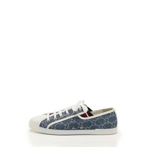 グッチ GUCCI ローカットスニーカー GGデニム 水色 白 41