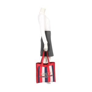 グッチ GUCCI トートバッグ トリコロール ストライプ 赤 ネイビー 