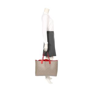 グッチ GUCCI トートバッグ GGスプリーム ベージュ 赤 368571