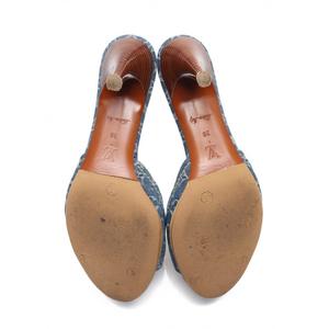ルイヴィトン LOUIS VUITTON パンプス ヒール モノグラムデニム 青 