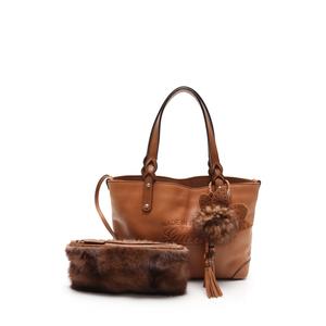 グッチ GUCCI トートバッグ ディアマンテ 茶 269878 レザー ポーチ付き