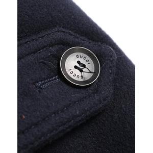 グッチ GUCCI ピーコート ネイビー 40 アウター 無地 M 325072